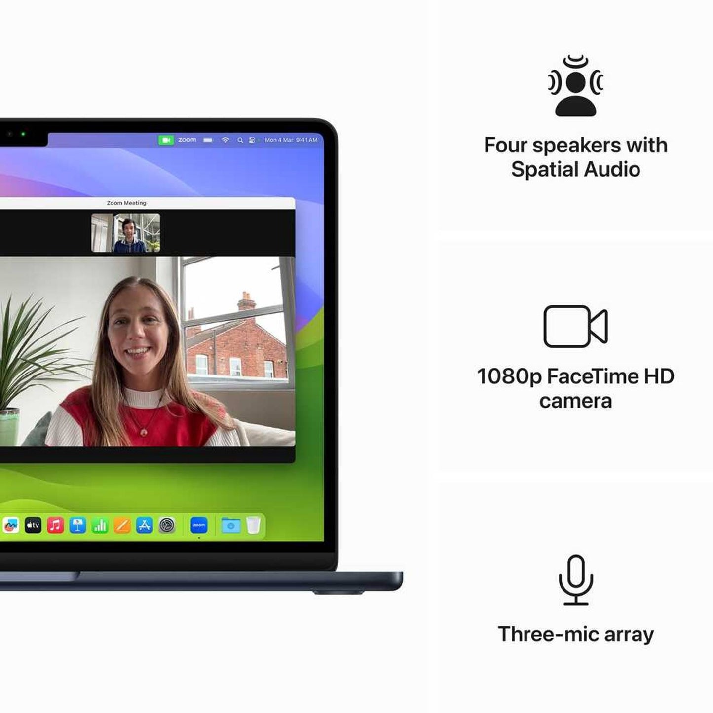 13-inch MacBook Air: Apple M3 chip with 8-core CPU and 8-core GPU, 16GB, 256GB SSD - Midnight