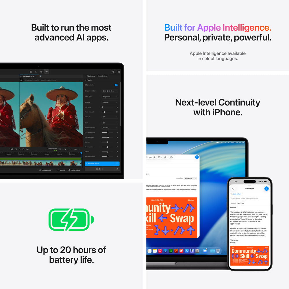 14-inch MacBook Pro: Apple M5 Pro chip with 15-core CPU and 16-core GPU, 2TB SSD - Space Black