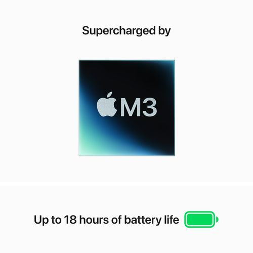 13 MacBook Air: M3 chip, 24GB RAM, 512GB SSD with 8-core CPU and 10-core GPU, Arabic/English Keyboard - Space Grey (2024 - Model)