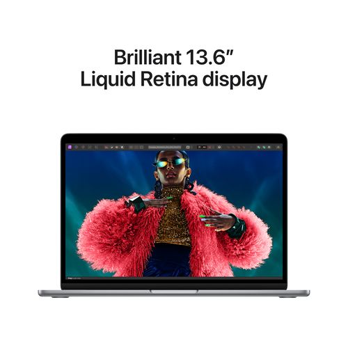 13 MacBook Air: M3 chip, 24GB RAM, 512GB SSD with 8-core CPU and 10-core GPU, Arabic/English Keyboard - Space Grey (2024 - Model)