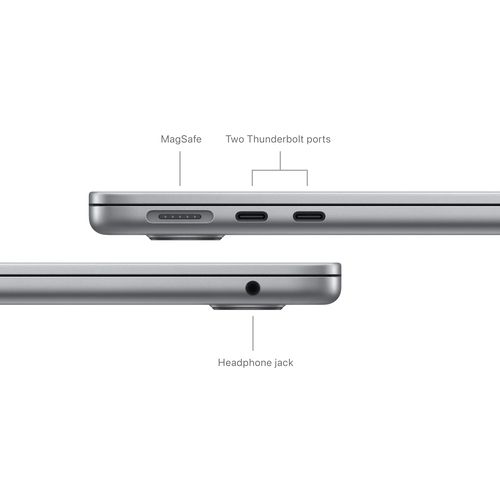 13 MacBook Air: M3 chip, 24GB RAM, 512GB SSD with 8-core CPU and 10-core GPU, Arabic/English Keyboard - Space Grey (2024 - Model)