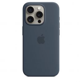 MT1D3ZM/A|iPhone 15 Pro Silicone Case with MagSafe - Storm Blue