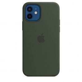 iPhone 12/Pro Silicone Case with MagSafe - Cypress Green