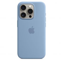 MT1L3ZM/A|iPhone 15 Pro Silicone Case with MagSafe - Winter Blue