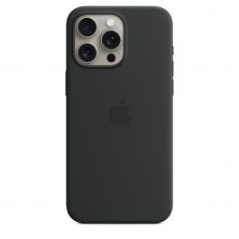 MT1M3ZM/A|iPhone 15 Pro Max Silicone Case with MagSafe - Black