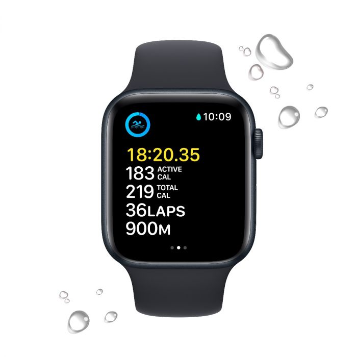 Band Apple Sport Watch SE Midnight - with iSTYLE 40mm Case Aluminium GPS Midnight Regular -